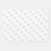 Gepersonaliseerde bruiloft wens zilver goud zwart  inpakpapier vel (Voorkant)