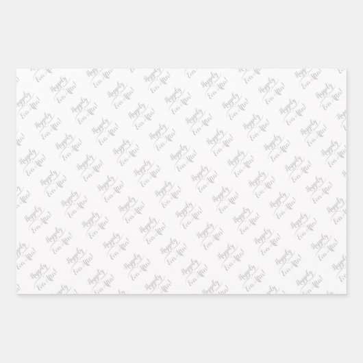 Gepersonaliseerde bruiloft wens zilver goud zwart  inpakpapier vel (Voorkant)