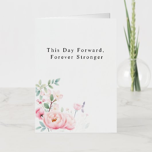 Gepersonaliseerde bruiloft Wenskaart - "Deze dag v Folie Wenskaart (Voorkant)