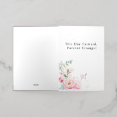 Gepersonaliseerde bruiloft Wenskaart - "Deze dag v Folie Wenskaart (Buiten Laag)