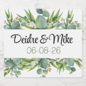 Gepersonaliseerde bruiloft wijn flessen sparkling wijnetiket (Enkel label)