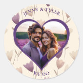 Gepersonaliseerde bruiloft zegels | Fotosjabloon (Voorkant)