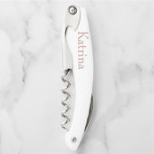 Gepersonaliseerde bruiloften in Rosegold C Kurkentrekker (Voorkant)