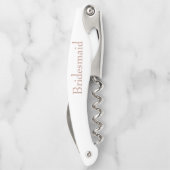 Gepersonaliseerde bruiloften in Rosegold C Kurkentrekker (Achterkant)