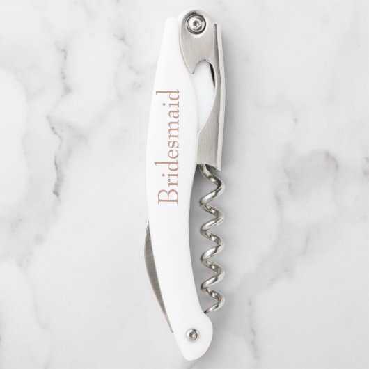 Gepersonaliseerde bruiloften in Rosegold C Kurkentrekker (Achterkant)