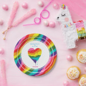 Gepersonaliseerde bruiloften LGBT Rainbow Heart Papieren Bordje (Feest)