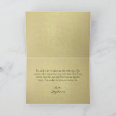 Gepersonaliseerde Bruin/Goud Gelukkige Verjaardag  Kaart (Binnen)