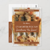 Gepersonaliseerde Bruin Wit Script Recept Exchange Briefkaart (Voorkant / Achterkant)