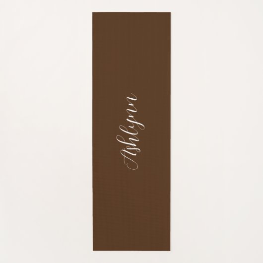 Gepersonaliseerde bruin yogamat (Voorkant)