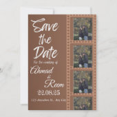 Gepersonaliseerde bruine bruiloft uitnodiging Kaar (Voorkant)