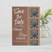 Gepersonaliseerde bruine bruiloft uitnodiging Kaar (Staand voorkant)