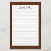 Gepersonaliseerde bruine en witte gebrande smeedst briefpapier (Voorkant)