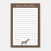 Gepersonaliseerde Bruine en Witte Nubische Zuivelg Post-it® Notes (Voorkant)