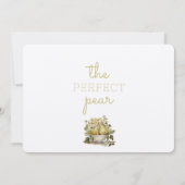 Gepersonaliseerde bruine groene peer foto opslaan  kaart (Achterkant)
