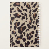 Gepersonaliseerde bruine luipaard print planner (Achterkant)