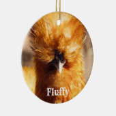 Gepersonaliseerde Bruine Silkie Pet Kip Hen Keramisch Ornament (Rechts)