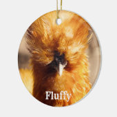 Gepersonaliseerde Bruine Silkie Pet Kip Hen Keramisch Ornament (Links)
