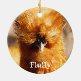 Gepersonaliseerde Bruine Silkie Pet Kip Hen Keramisch Ornament