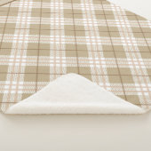 Gepersonaliseerde bruine-Tan-beige buffelboeien Sherpa Deken (3/4)