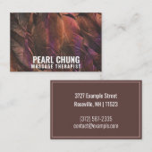 Gepersonaliseerde "bruine veren" (UK/Euro) Visitekaartje (Voorkant / Achterkant)