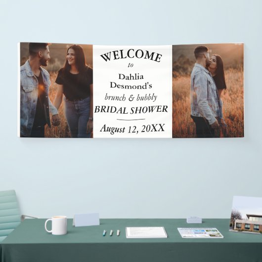 Gepersonaliseerde Brunch & Bubbly Vrijgezellenfees Spandoek (Beurs)