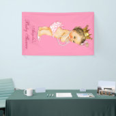 Gepersonaliseerde Brunette Weinig Baby shower van Spandoek (Beurs)
