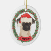 Gepersonaliseerde Brussels Griffon Kerstmis Keramisch Ornament (Rechts)
