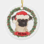 Gepersonaliseerde Brussels Griffon Kerstmis Keramisch Ornament (Voorkant)