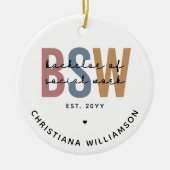 Gepersonaliseerde BSW Bachelor of Social Work Keramisch Ornament (Voorkant)