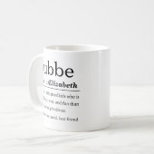 Gepersonaliseerde Bubbe Definitie Koffiemok (Voorkant links)