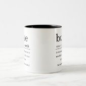 Gepersonaliseerde Bubbe Definitie Tweekleurige Koffiemok (Center)