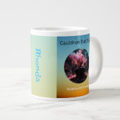 Gepersonaliseerde bubbelende ketel grote koffiekop (Voorkant rechts)