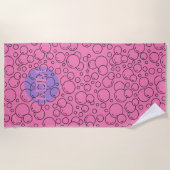 Gepersonaliseerde Bubble Bliss Strandlaken (Voorkant)