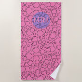 Gepersonaliseerde Bubble Bliss Strandlaken (Voorkant)