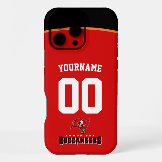 Gepersonaliseerde Buccaneers Jersey Amerikaans Foo iPhone Hoesje (Achterkant)