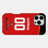 Gepersonaliseerde Buccaneers Jersey Amerikaans Foo iPhone Hoesje (Achterkant horizontaal)