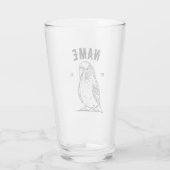Gepersonaliseerde Budgie Glass Cup | Custom Bird L Glas (Achterkant)