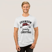Gepersonaliseerde Buffalo Plaid Custom Matching Fa Tri-Blend Shirt (Voorkant volledig)