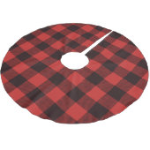 Gepersonaliseerde Buffalo Plaid Rustiek Land Kerstboom Rok (Gekanteld)