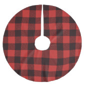 Gepersonaliseerde Buffalo Plaid Rustiek Land Kerstboom Rok (Voorkant)