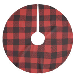 Gepersonaliseerde Buffalo Plaid Rustiek Land Kerstboom Rok