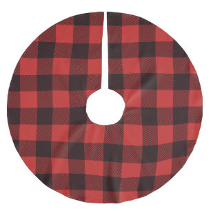 Gepersonaliseerde Buffalo Plaid Rustiek Land Kerstboom Rok