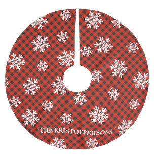 Gepersonaliseerde Buffalo Plaid Tree Rok Kerstboom Rok