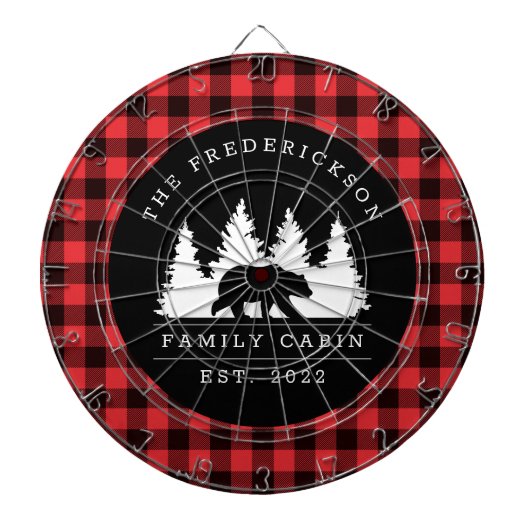 Gepersonaliseerde buffelbeklede Beer Dartbord (Voorkant)