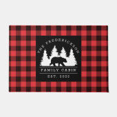 Gepersonaliseerde buffelbeklede Beer Deurmat (Voorkant)