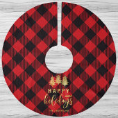 Gepersonaliseerde buffelkerst kerstboom rok