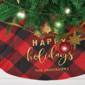 Gepersonaliseerde buffelkerst kerstboom rok