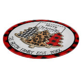 Gepersonaliseerde buffels van gebundelde kerstaven snijplank (Hoek)