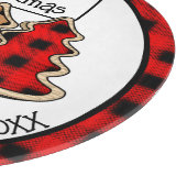 Gepersonaliseerde buffels van gebundelde kerstaven snijplank (Hoek)