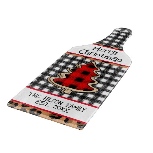 Gepersonaliseerde buffels van gebundelde kerstaven snijplank (Hoek)